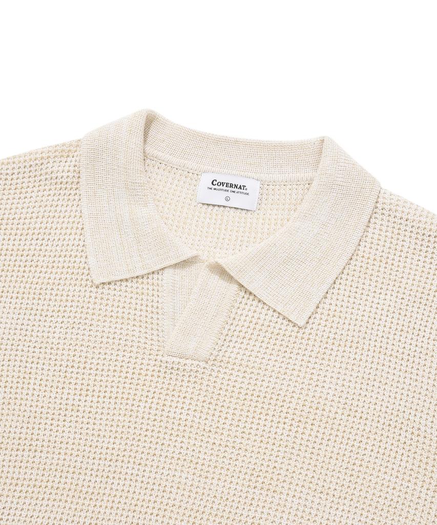 COVERNAT Open Collar Knit Ivory