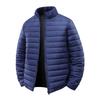 Cotton Jacket Men's Winter Solid Color Stand Up Collar Windproof and Warm Lightweight Cotton Jacket Simple Jacket