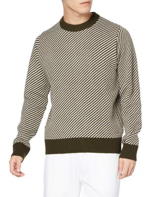 Breath Thermo Crew Neck Sweater B2MC0561 Climbing Ivy Size XL (Go To) Men's Khaki, (Japan XL)