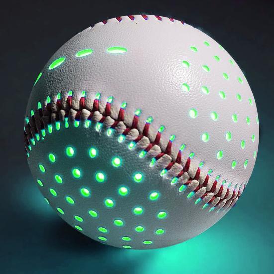 Leuchtender Baseball, bunte LED-Leuchten, 6 Farben, 2 glänzende Formen, Kunstleder, perfektes Gewicht, wiederaufladbar, Übungs-Baseball, Kinderspielzeug