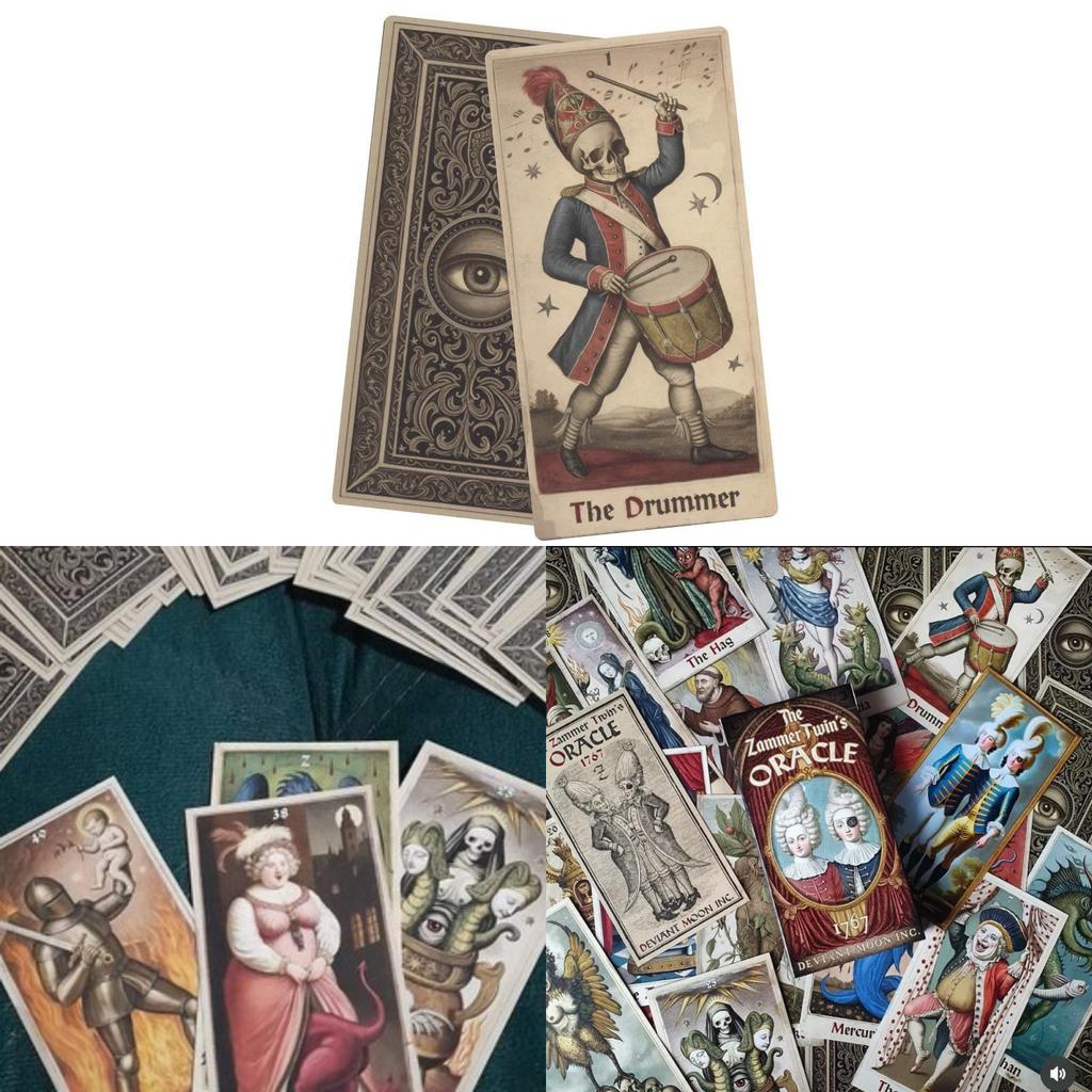 Zammer Twins Oracle Card Deck With Doublesided Embossed Design For Collectors And Card Enthusiasts
