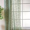 1 Panel French Country Green Leaf Print Semi-Sheer Gauze Curtain with Grommet Top Curtains For Living Room, Curtains For Bedroom, Sheer Curtains
