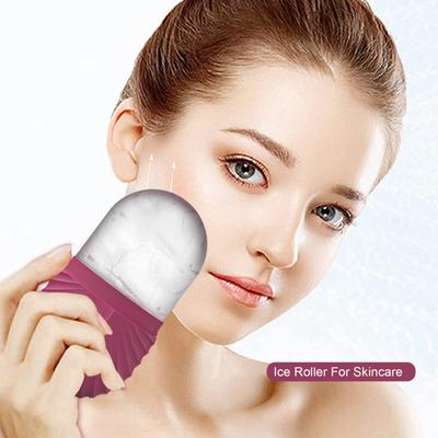 Silicone Ice Roller Mold To Reduce Puffiness & Face Lifting Oval Shape Ice Balls Mold Leak Proof Face Massage Roller for Skin Care Women Beauty Tool
