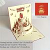Handmade Colored Birthday Cake Gift Card, 3D Creative 3D Greeting Card, Christmas Invitation Card