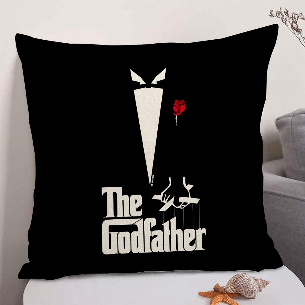 Classic Movie GGodfather Cushion Cover Natural Linen Organic Fabric DoubleSided Printing Sofa Home Decor Gift Pillow Case