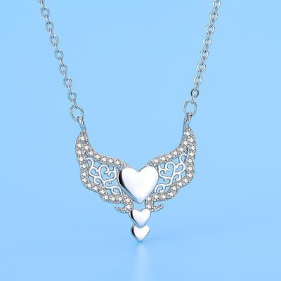 Fashion Angel Wing Zircon Jewelry Set Women's Earrings Necklace Women's Jewelry Jewelry