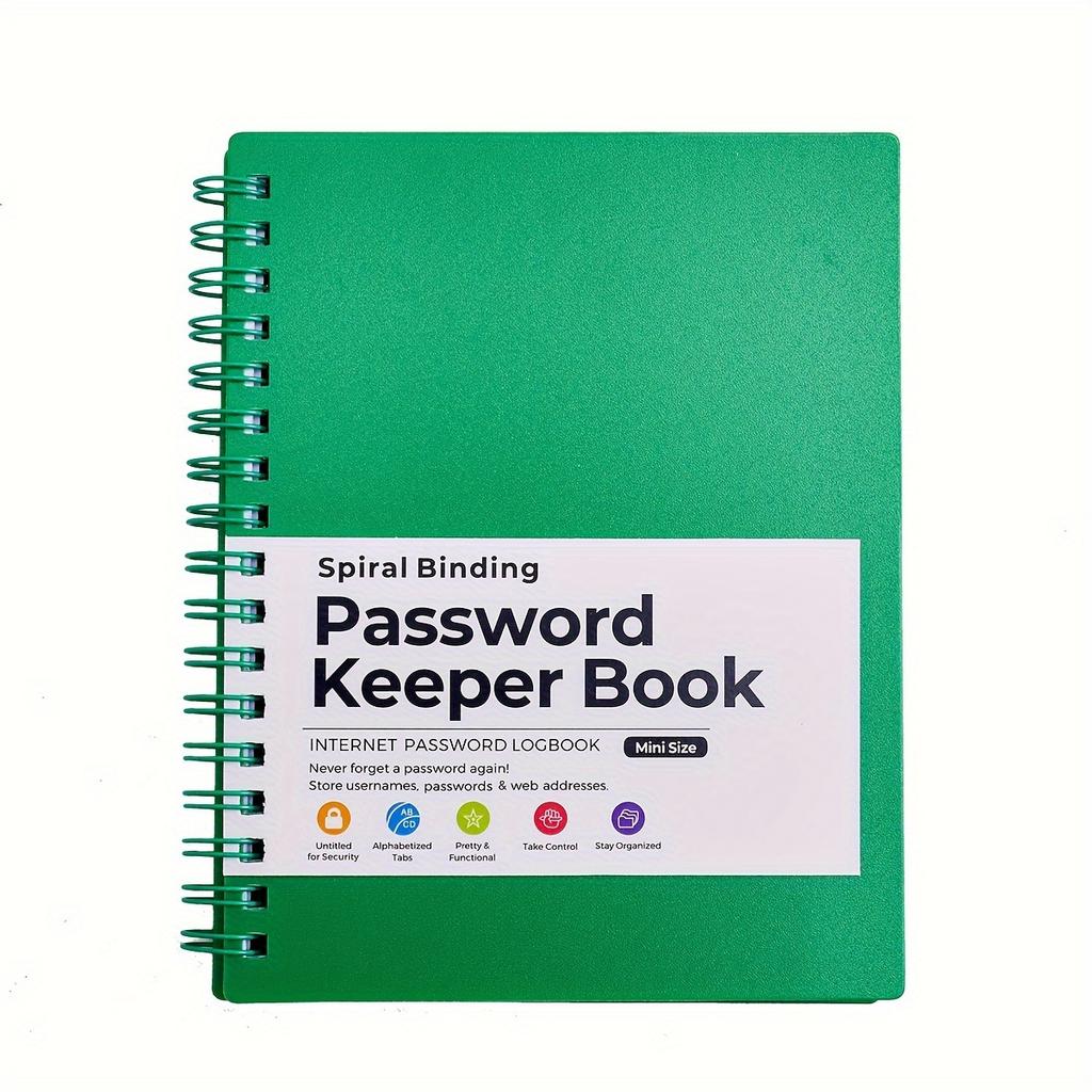 1 Password Storage Book, Letter Password Log and Organizer, Mini Size Personalized Password Log