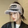 Women’s hat Fashion autumn winterstuffedknitting empty top hat high ponytail heattechnew arrivalfleece-linedthickened duck tongue hat