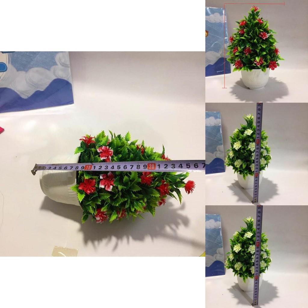 Künstlicher grüner Pflanzentopf mit 26 Kirschblüten für Schreibtisch im Büro und Wohnzimmer