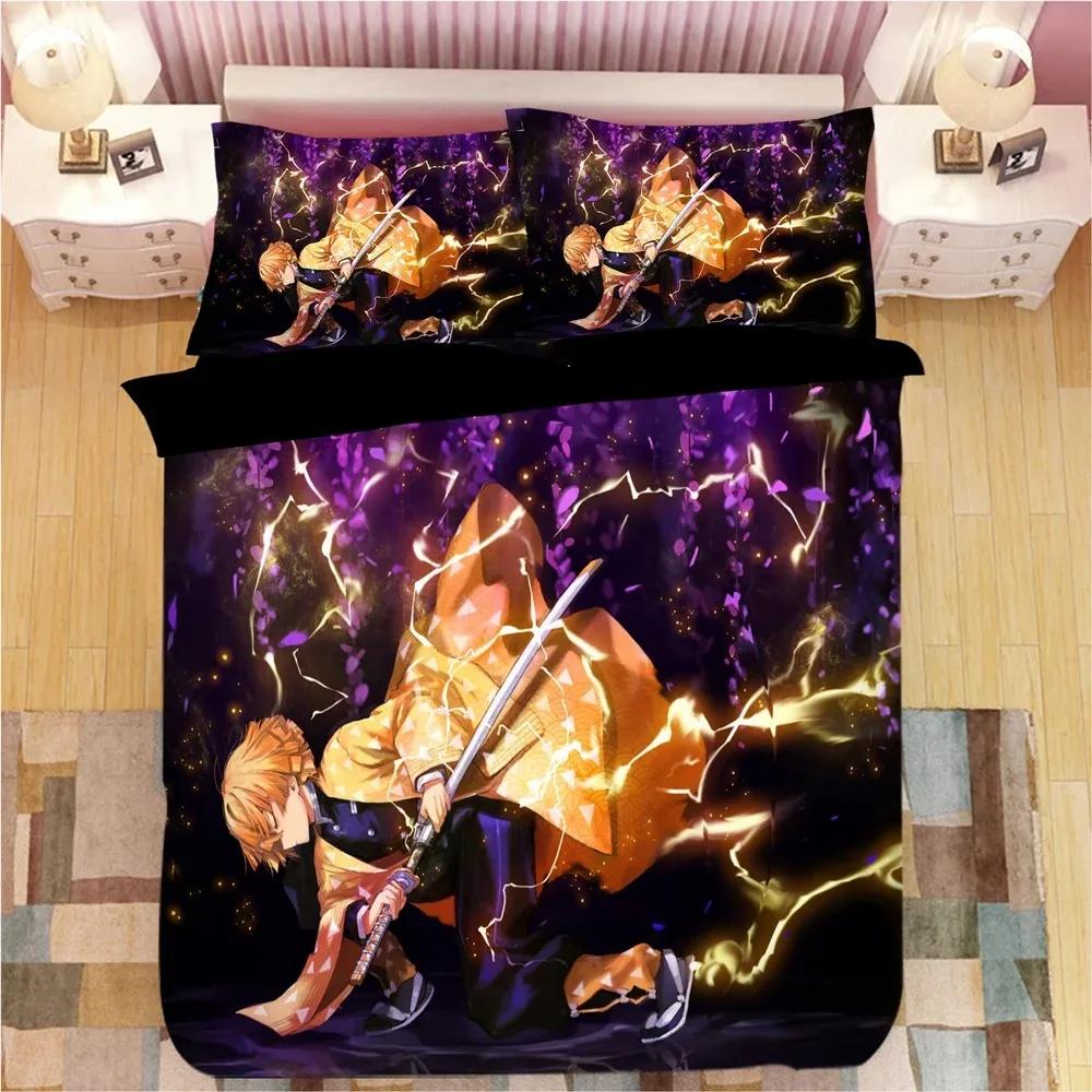 

Japan Anime Soft Duvet Cover Pilowcase D-Demon Slayers Beding Set Adult People Boy Girl Bedrom Decoration Single Double Large Sized Dimensions 100*200cm Single