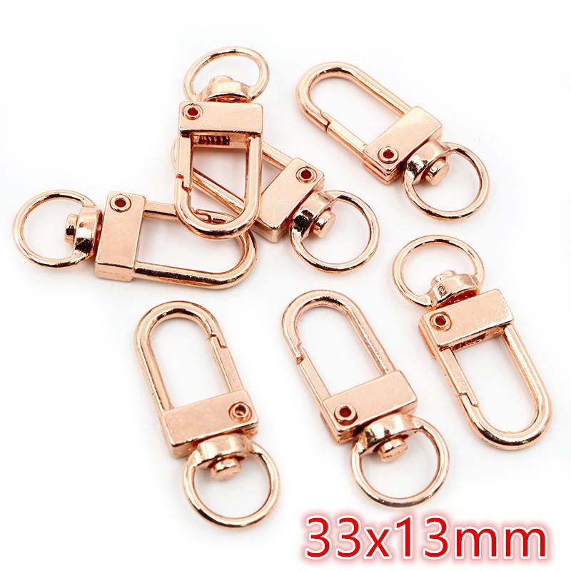 10pcs/lot Snap Lobster Clasp Hooks Gold Silver Plated DIY Jewelry Making Findings for Keychain Neckalce Bracelet Supplies