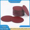 4" Red Self-Adhesive Velvet Sanding Discs for Polishing - 5 Pack