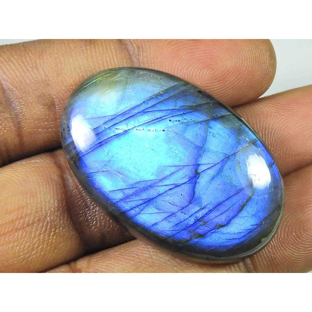 78Cts. Rainbow Fire Labradorite Oval Cabochon Loose Natural Gemstone 26X39MM SK-2066