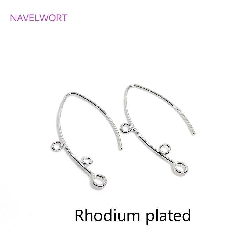 14K Gold Plated French V-shaped Earring Hooks Findings Brass Metal Ear Wire Hooks Settings DIY Jewelry Making Accessories