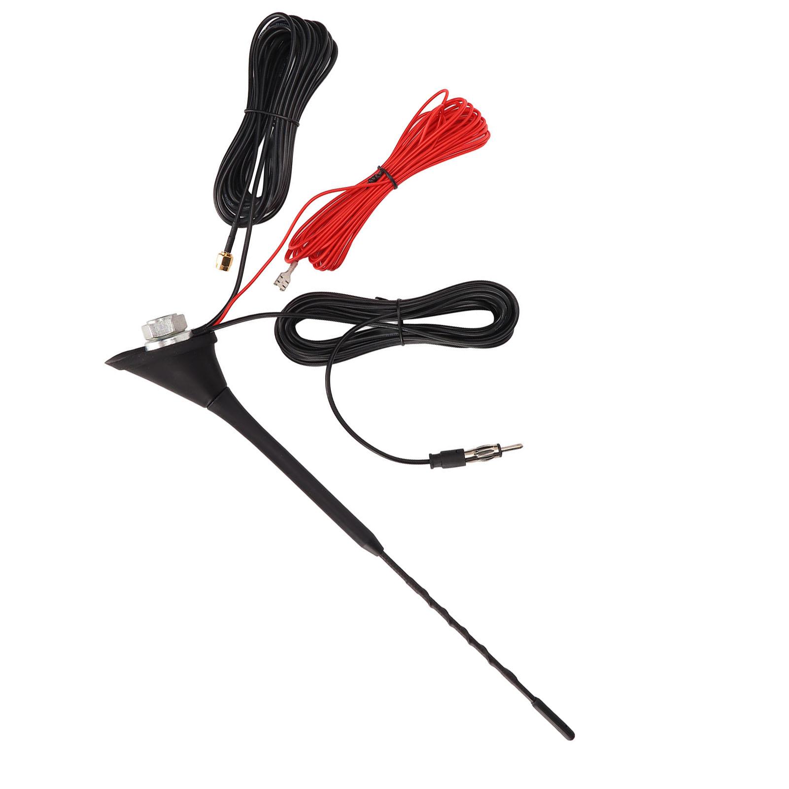 

Универсальная FM AM автомобильная радиоантенна с высоким коэффициентом усиления, стабильная 174–237 МГц радиоантенна для автомобиля