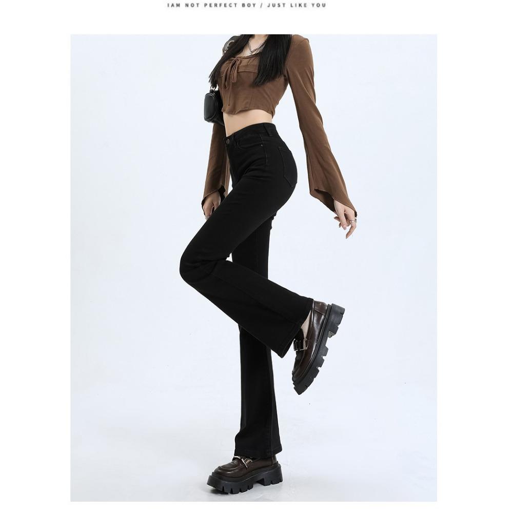 Spring High Waist Slim Stretch Retro Flared Pants