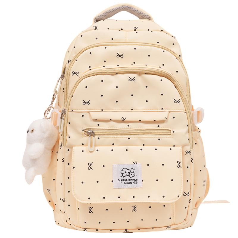 Junior High School Schultasche Damen Polo Schleife Rucksack gelb