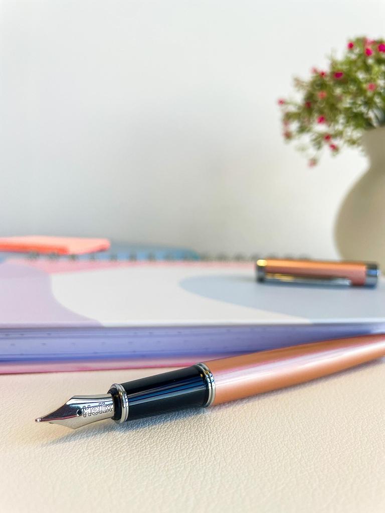 Helix Oxford Fountain Pen Rose Gold -