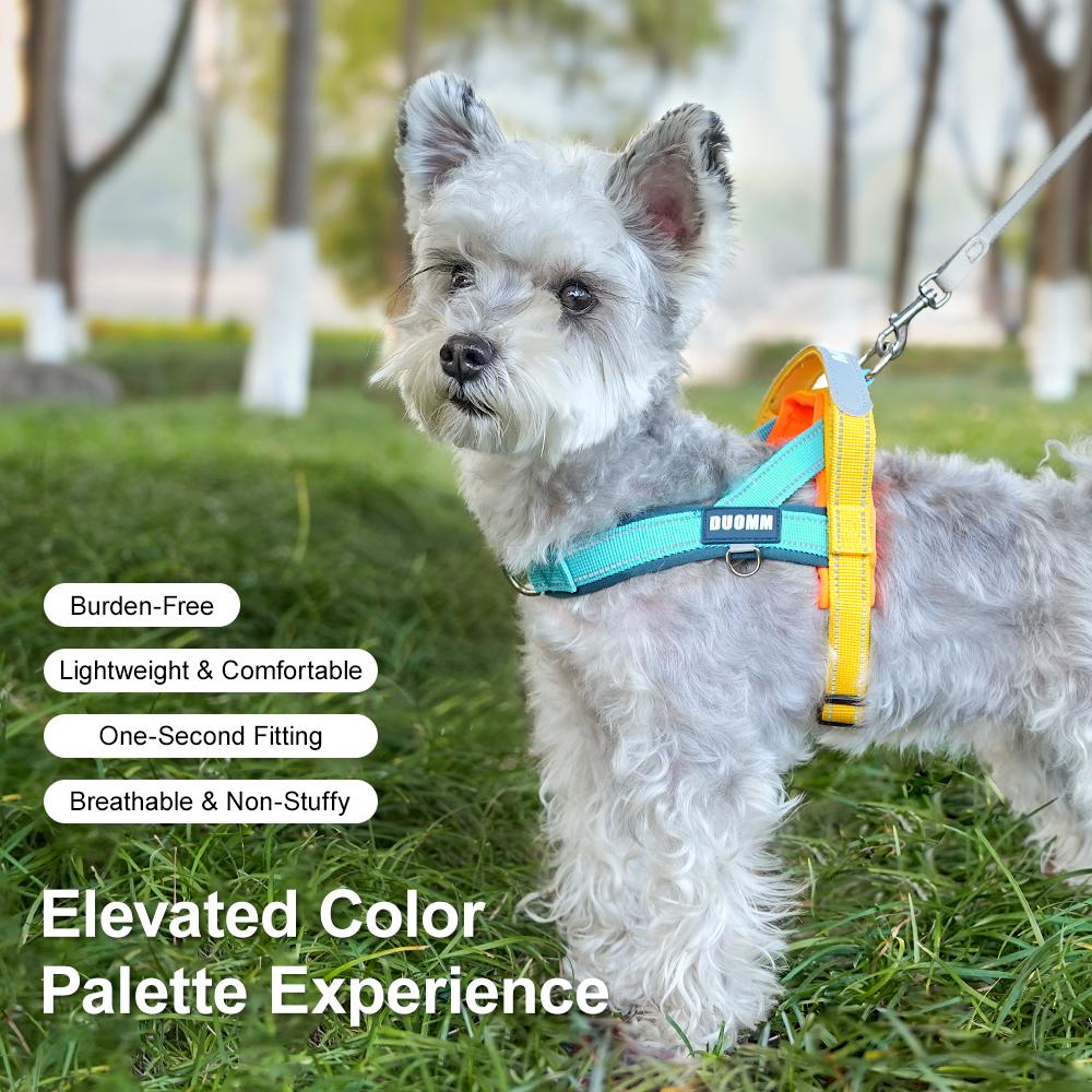 Saddle-Style Dog Harness with Handle Reflective Puppy Anti-Pull Adjustable Small Medium Dog Walking Outdoor Hiking Pet Harness