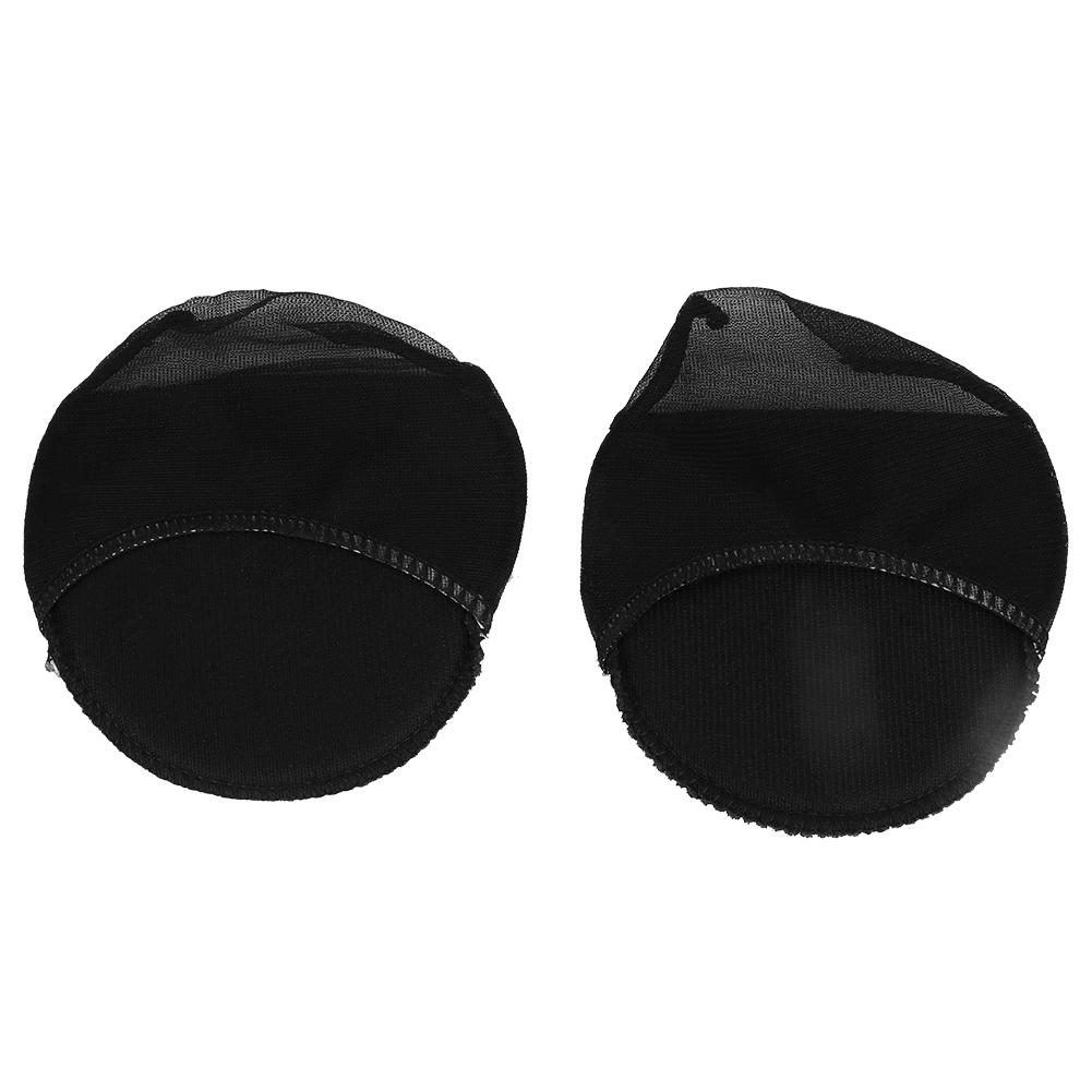 1 Pair of Hidding Non Slip High Heel Forefoot Pad Cushion Foot Care Tool (Black)