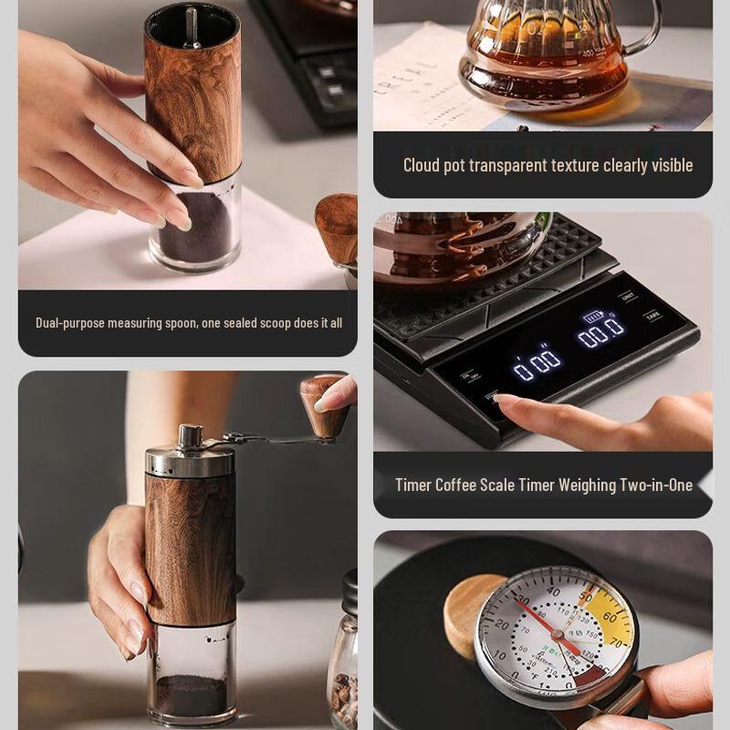 Portable Manual Coffee Brewing & Grinding Set
