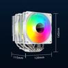 PWM Controlled Copper Base Tower CPU Air Coolers Double Cooling Fan Design 145mm Height ARGB Lighting For PC Builds