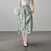 SOFSIL Women's High-Waisted Floral A-Line Midi Skirt