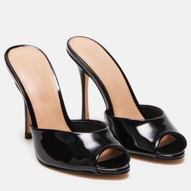 Sexy Mules Shoes Women Slippers 2025 Summer Slides Female Elegant High Heels White Black Red Sandals Large Size Party Shoe Brand