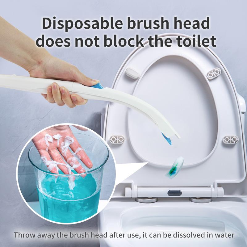 Disposable Convenient Toilet Brush Bathroom Toilet Cleaning Brush Toilet Brush Set with Refills