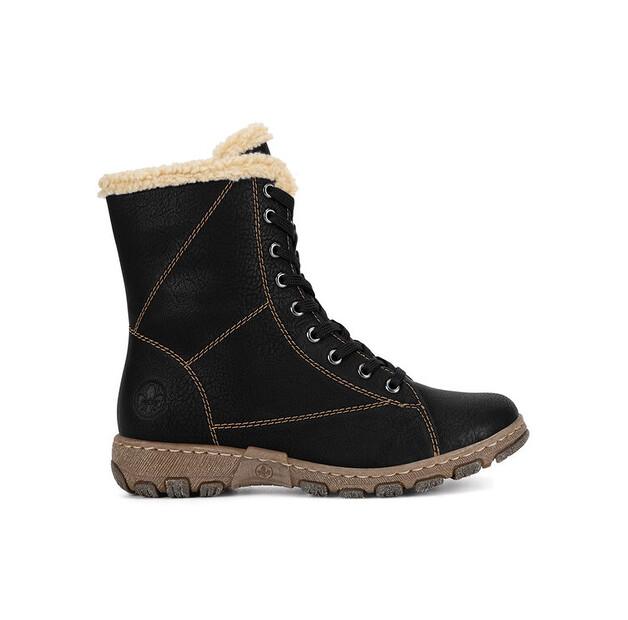 Rieker Z0102-00 Black Ankle Boots