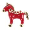Spilla Zodiaco Cavallo Rosso Barocco in Rame
