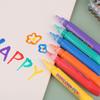 6Pcs 3D Printing Bubble Pen Diy Ink Puffy Paint Pens Like Popcorn Pens Greeting Birthday Cards Handmade Kids Gifts
