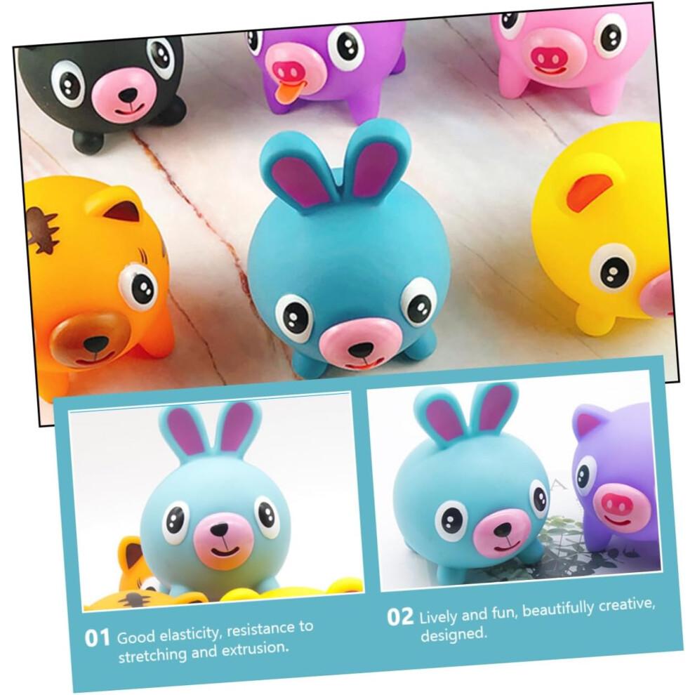 Animal Decompression Toy for Kids, Squeezable PVC Pig Pool Bath Toy, Talking Animal Relief Ball, Cartoon Design