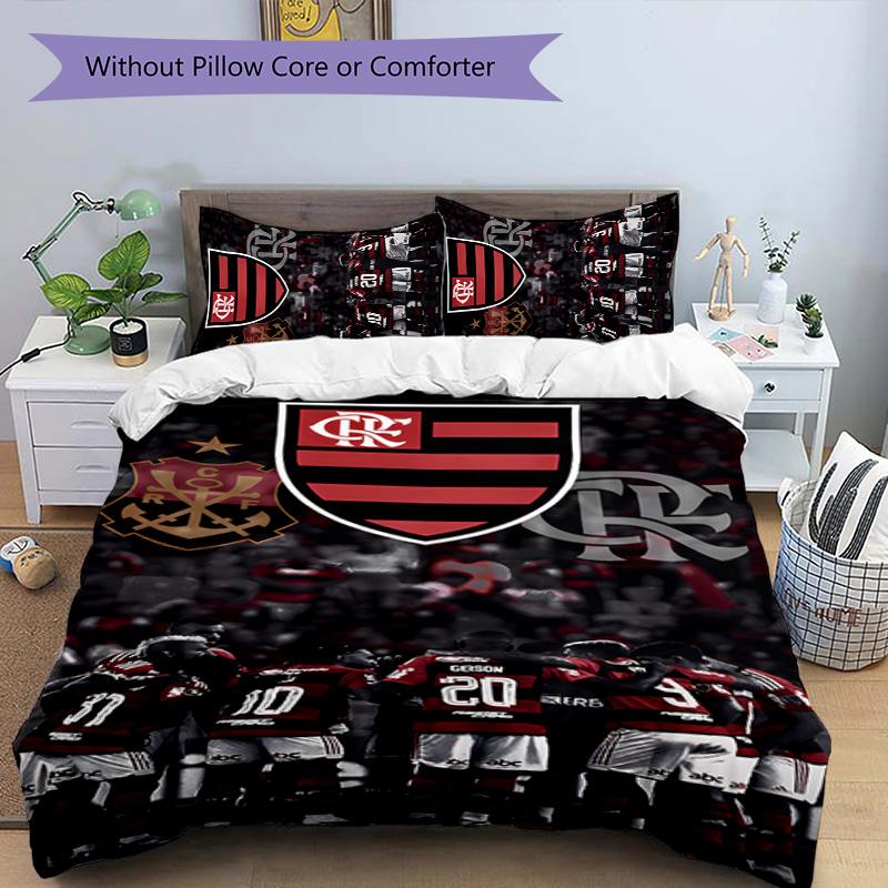 Flamengo 3-teiliges Bettwäsche-Set Bettbezug Verschluss Enthält 1 Bettbezug & 2 Kissenbezüge für Alle Jahreszeiten Schlafzimmer Zuhause Wohnheim Dekor