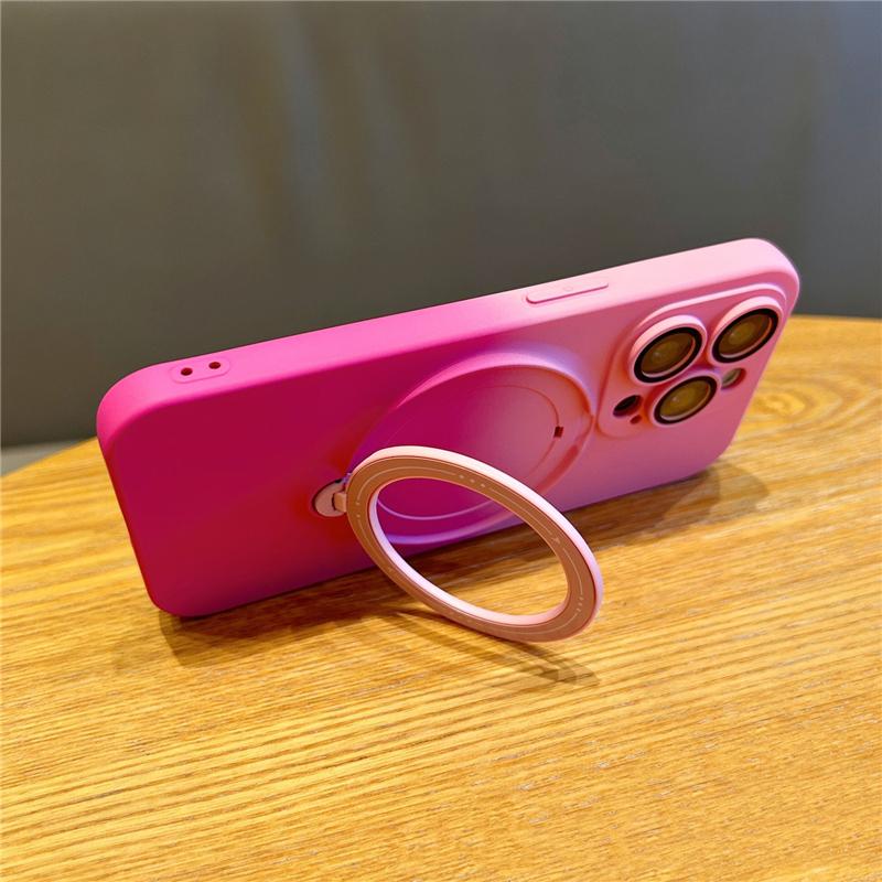 For iPhone 15 Pro Max Luxury Magsafe Magnetic Stand Liquid Silicone Phone Case For iPhone 11 12 13 14 16 Plus Protective Cover