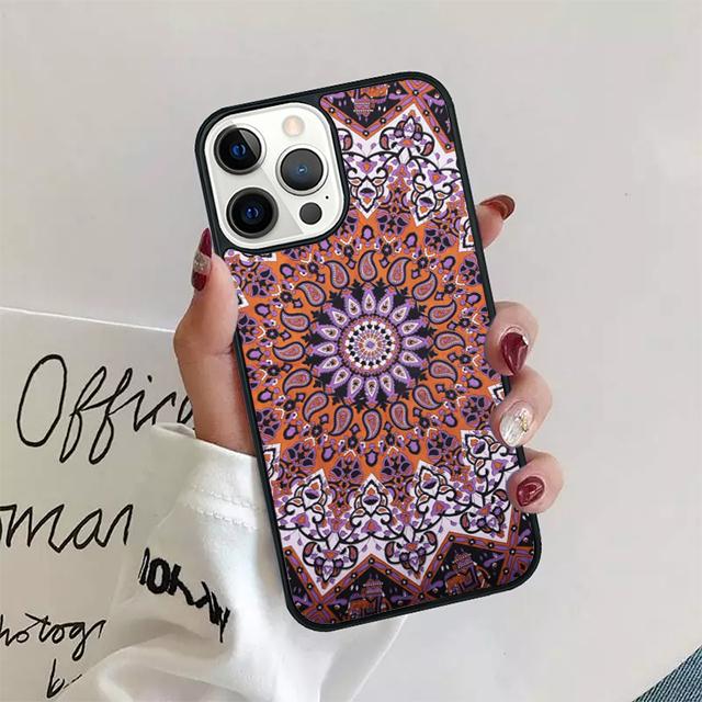 Mandala Sun Flower Retro Floral Phone Case Cover For iPhone 17 Air 15 16 14 13 12 Pro Max 11 Pro Max Plus Coque