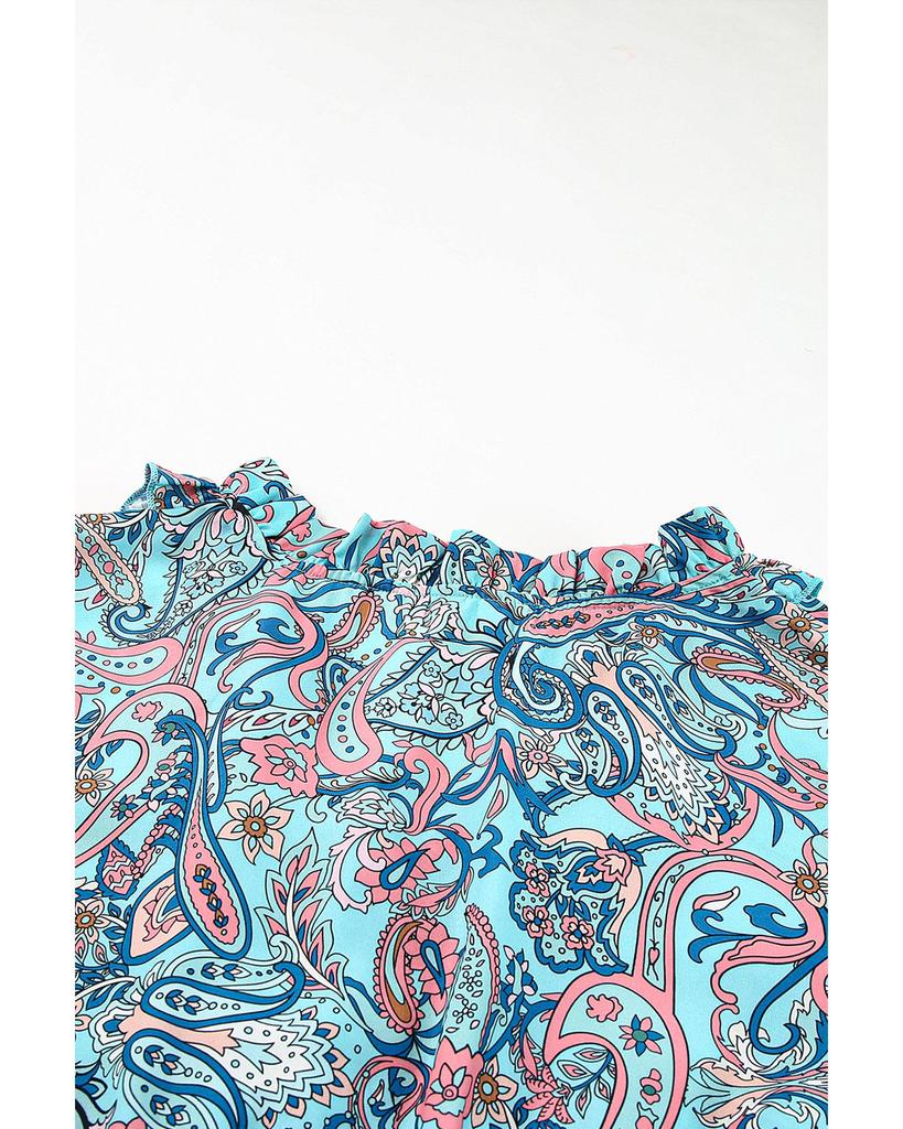 Azura Exchange Boho Paisley Print Ruffle Tiered Maxi Dress