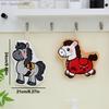 Cartoon Cute Pony Hand Towel Coral Fleece Home Kitchen Wipes Horse Thickened Hanging Absorbent Towels For Bathroom Home Decor