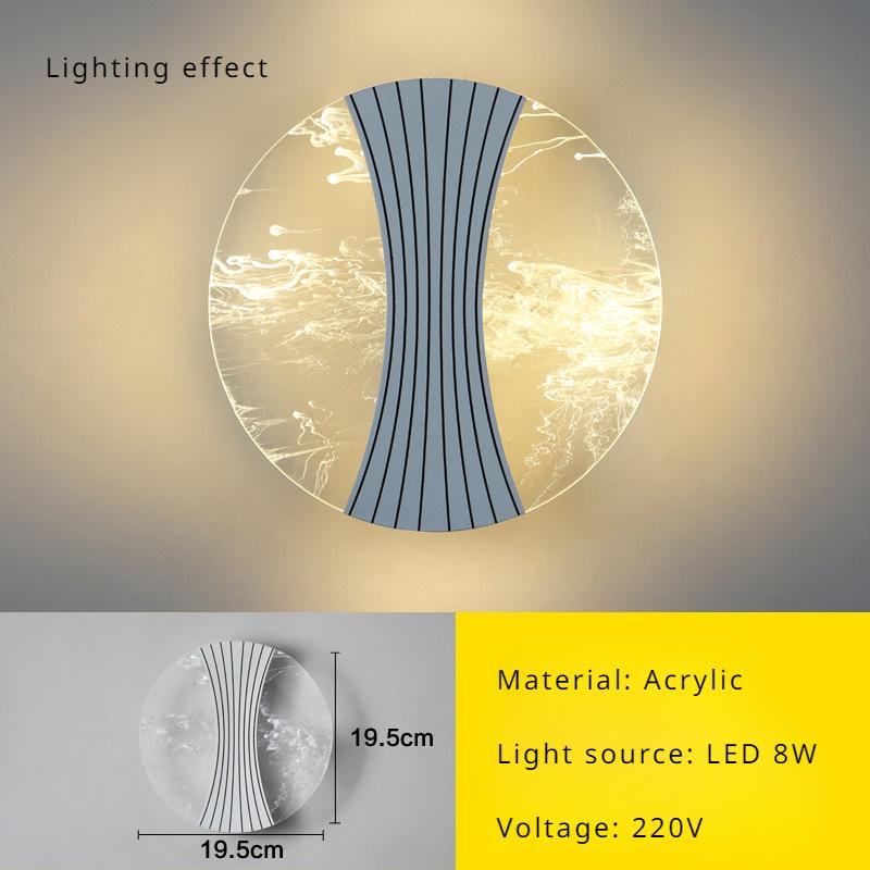 

Современный минималистский светильник Роскошный минималистский светильник для лестницы в комнате Креативный акриловый фон для стены Гостиная Спальня Прикроватная настенная лампа Cool White(5500-7000K)