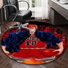 1pc Slam Dunk - Akira Anime Design Round Rug, Office Chair Cushion, Non-Slip Rug, All Seasons, Office, Home Decoration, Living Room