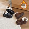 2025 Winter Fleece-Lined Girls' Leather Boots - Soft Sole Princess Martin Boots for Children
