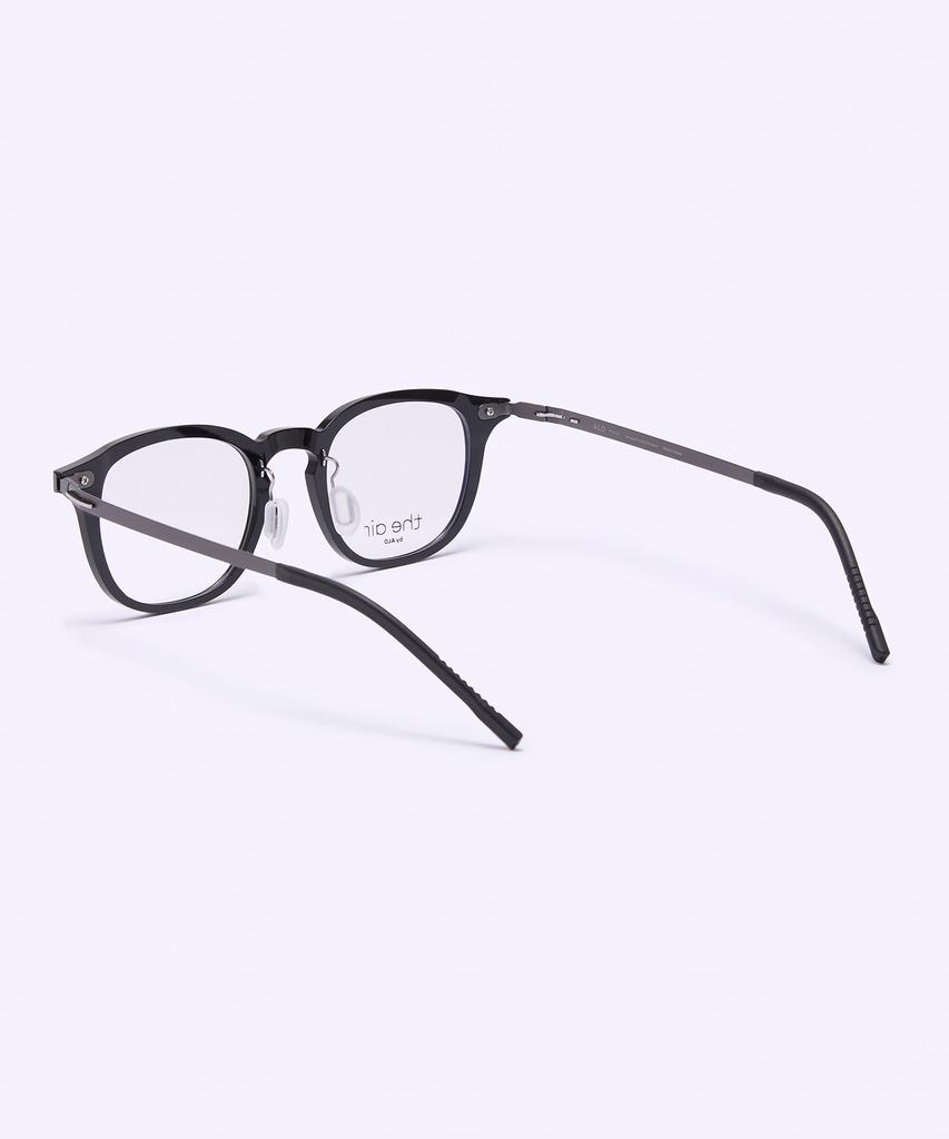 Alloaiweeo [The Air] Al5511 0910G Arnel Light Ultra-Lightweight Eyeglass Frame Black Blue Light Lens Selection