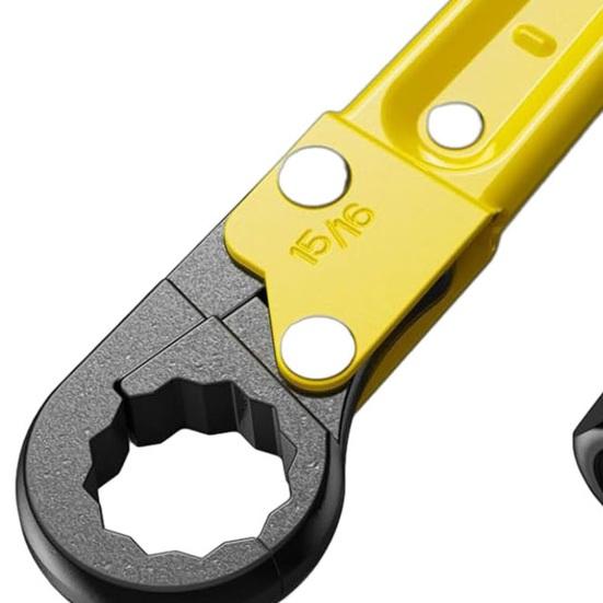 Angle Block Removal Wrench Tool Double-Ended Ratcheting Plumber Wrench Non-Slip Grip Pipe Angle Stop Wrench Kit