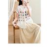 DIMANAF 2026 Summer New Plus Size Women Blouse Shirt Casual Lady Tops Tees Loose Embroidery Floral Cotton