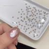 50Pcs Star Zircon Nail Rhinestones Sparkle 3D Nail Rivets Flat Bottom Nail Art Charms DIY Manicure Decoration Parts