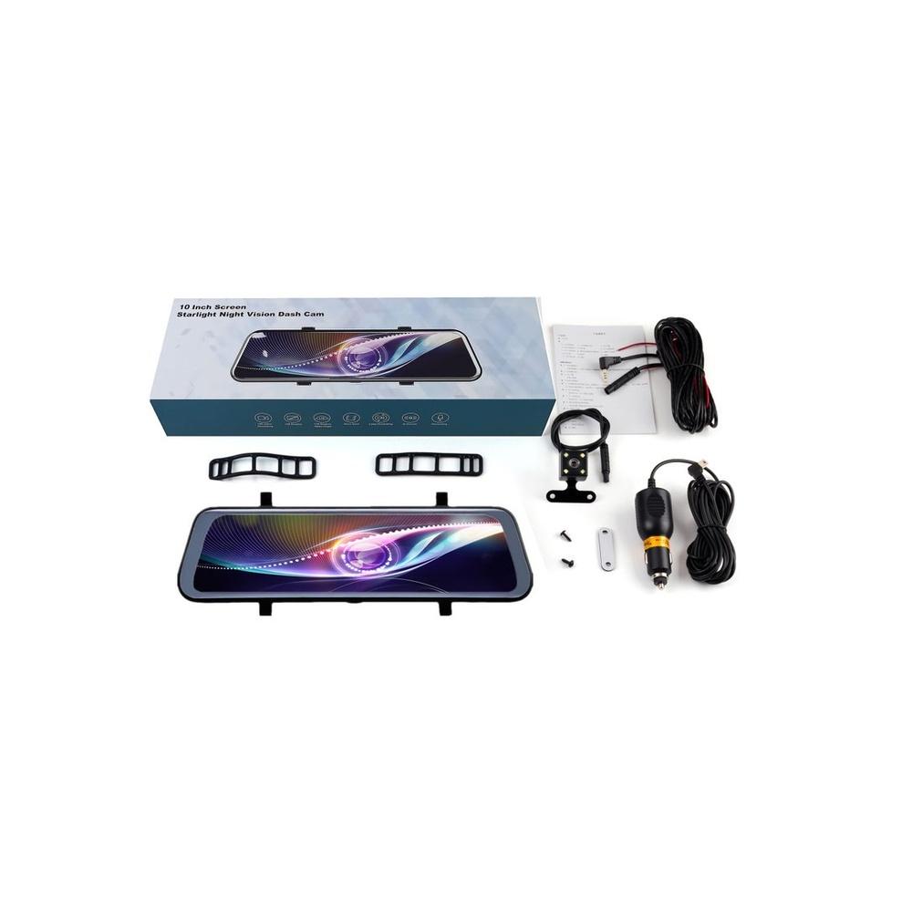 10-inchrror Dash Cam Night Vision 1080P Full Touch Screen Front and Rear View Backup Camera for Cars Loop Recording Streaming Media 170° Wide Angle P