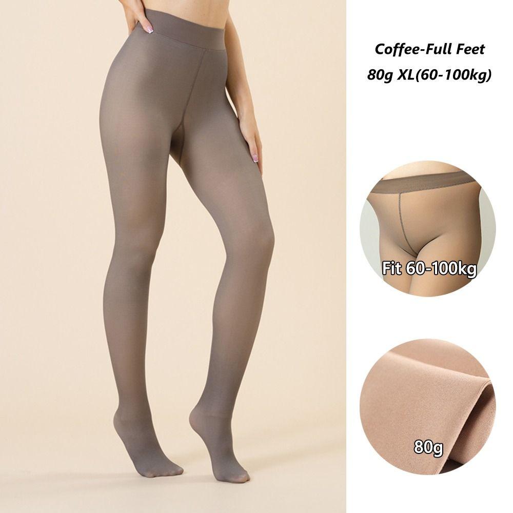 Thick Fake Translucent Leggings High Waist Thermal Stockings Winter Warm Pantyhose for Women