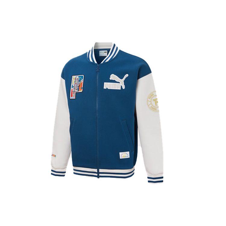 PUMA Unisex Varsity Baseball Jacket Blue 537011-45 S