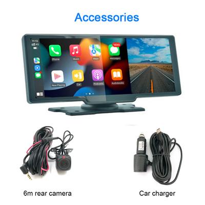 10.26" Car DVR Dual Camera Recording Supports For Wireless Carplay Android Auto