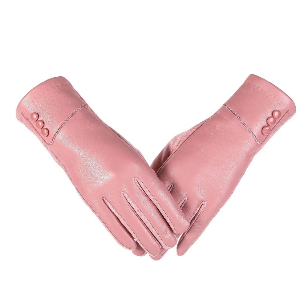 1Pair PU Touchscreen Gloves Touchscreen Windproof Gloves New Thermal Gloves  Winter Wear